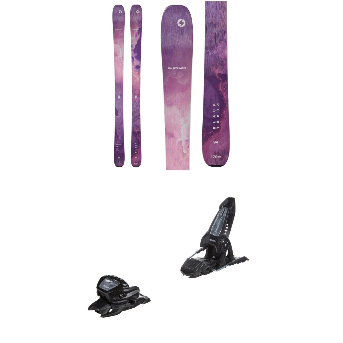 Blizzard Black Pearl 94 Skis - Women's 2027 + Marker Griffon 13 ID Ski Bindings