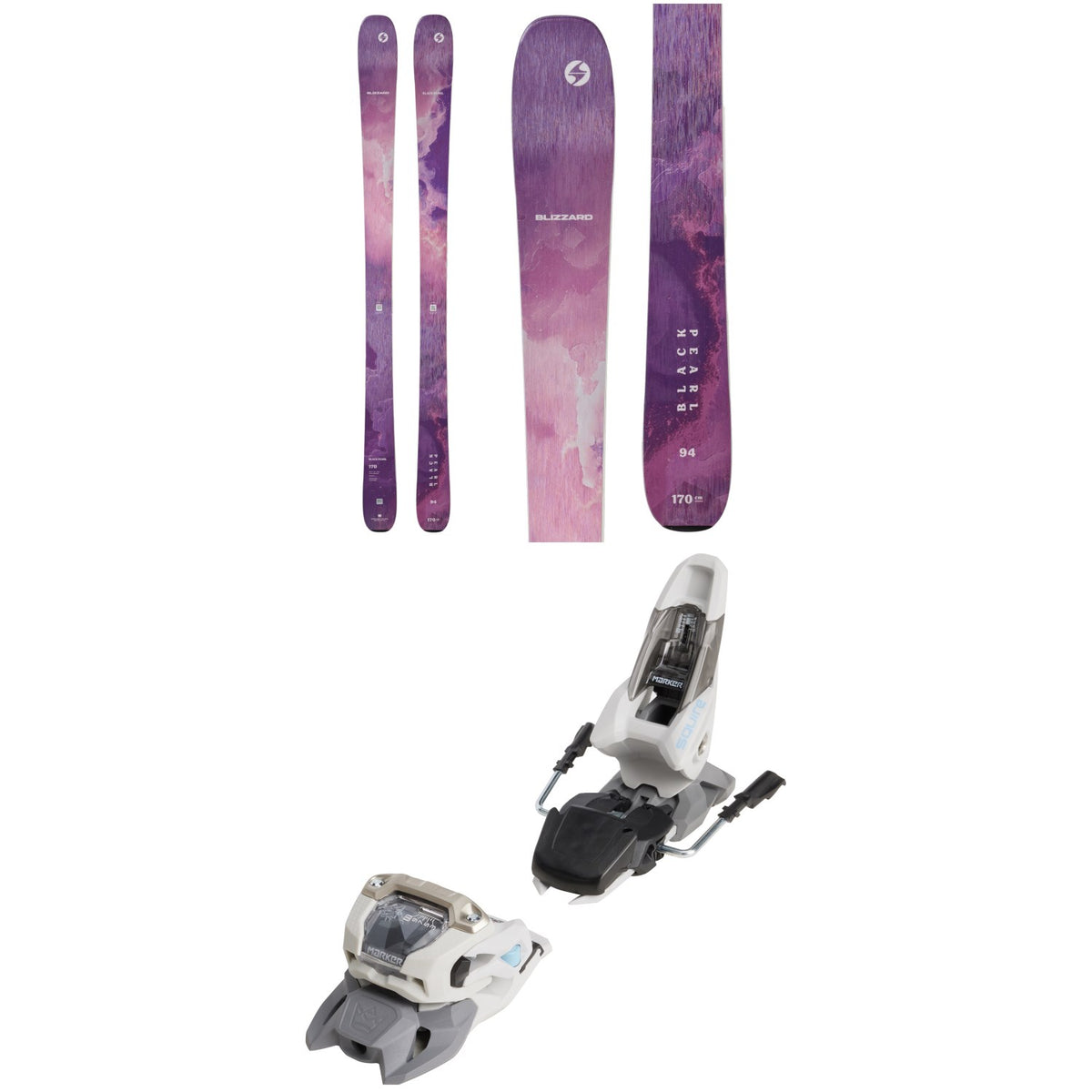 Blizzard Black Pearl 94 Skis - Women's 2027 + Marker Squire 11 Ski Bindings