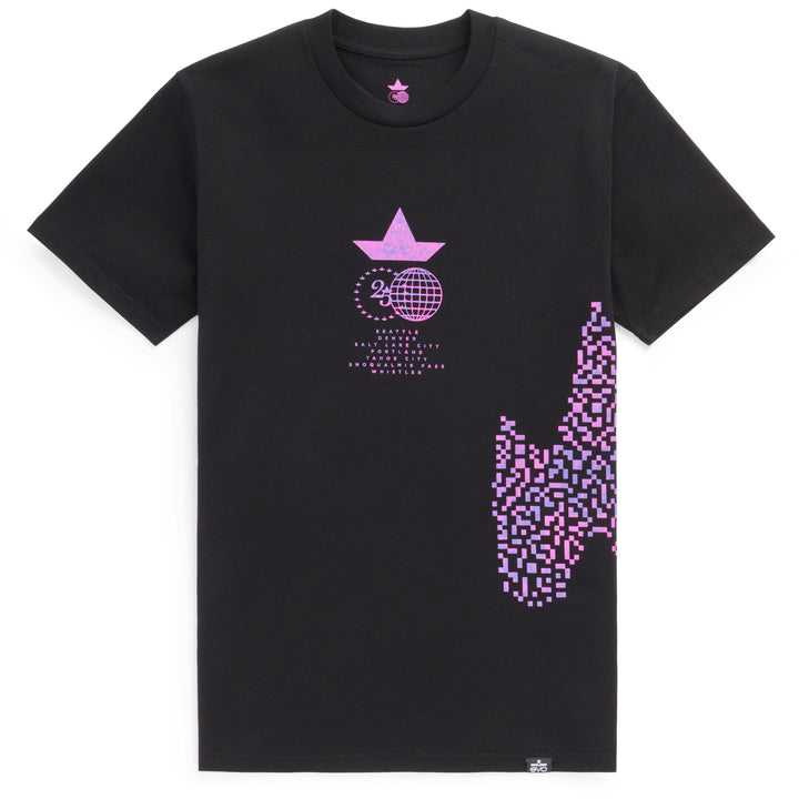 evo 25th Anniversary T-Shirt - Unisex Black