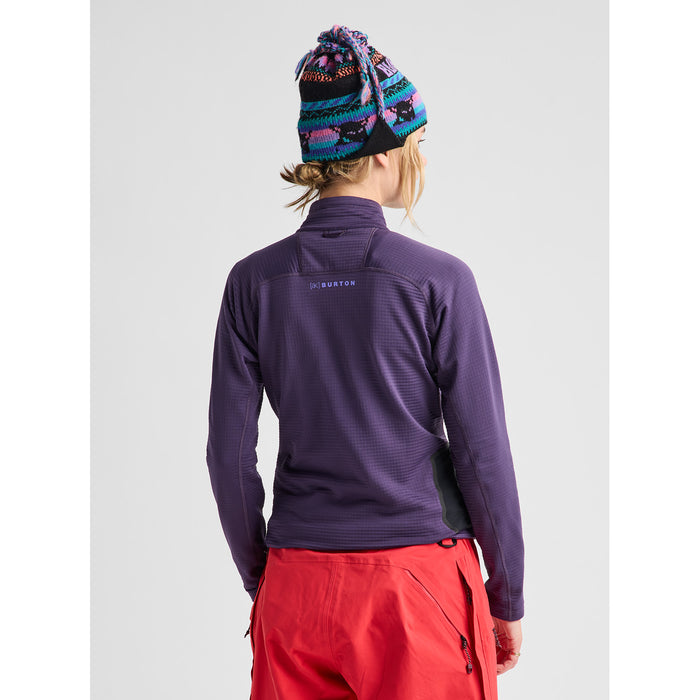 Burton [ak] Helium Grid Fleece Quarter Zip Top - Women's Nightshade Purple