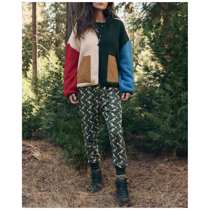 The Great Outdoors Plush Horizon Colorblock Full Zip Pine Multi