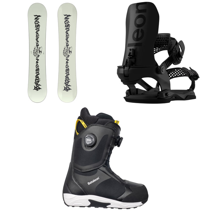 Bataleon Disaster Snowboard + Blaster AW FASE Snowboard Bindings + Rave Double Boa Snowboard Boots 2027