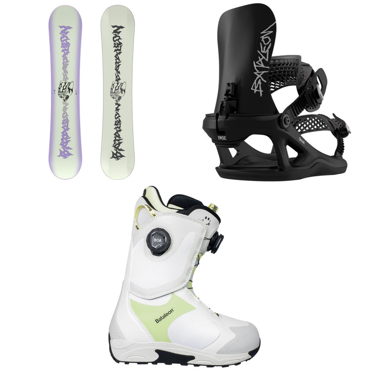 Bataleon Disaster Snowboard + Ghost FASE Snowboard Bindings + Rave Double Boa Snowboard Boots - Women's 2027