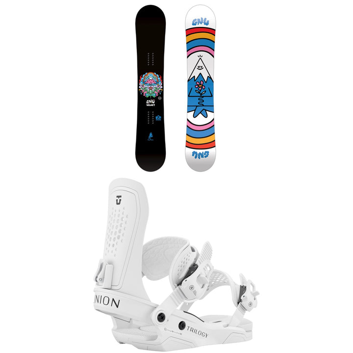 GNU Velvet C2 Snowboard + Union Trilogy Snowboard Bindings - Women's 2026