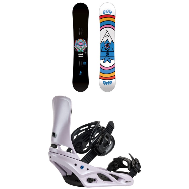 GNU Velvet C2 Snowboard + Burton Lexa Snowboard Bindings - Women's 2026