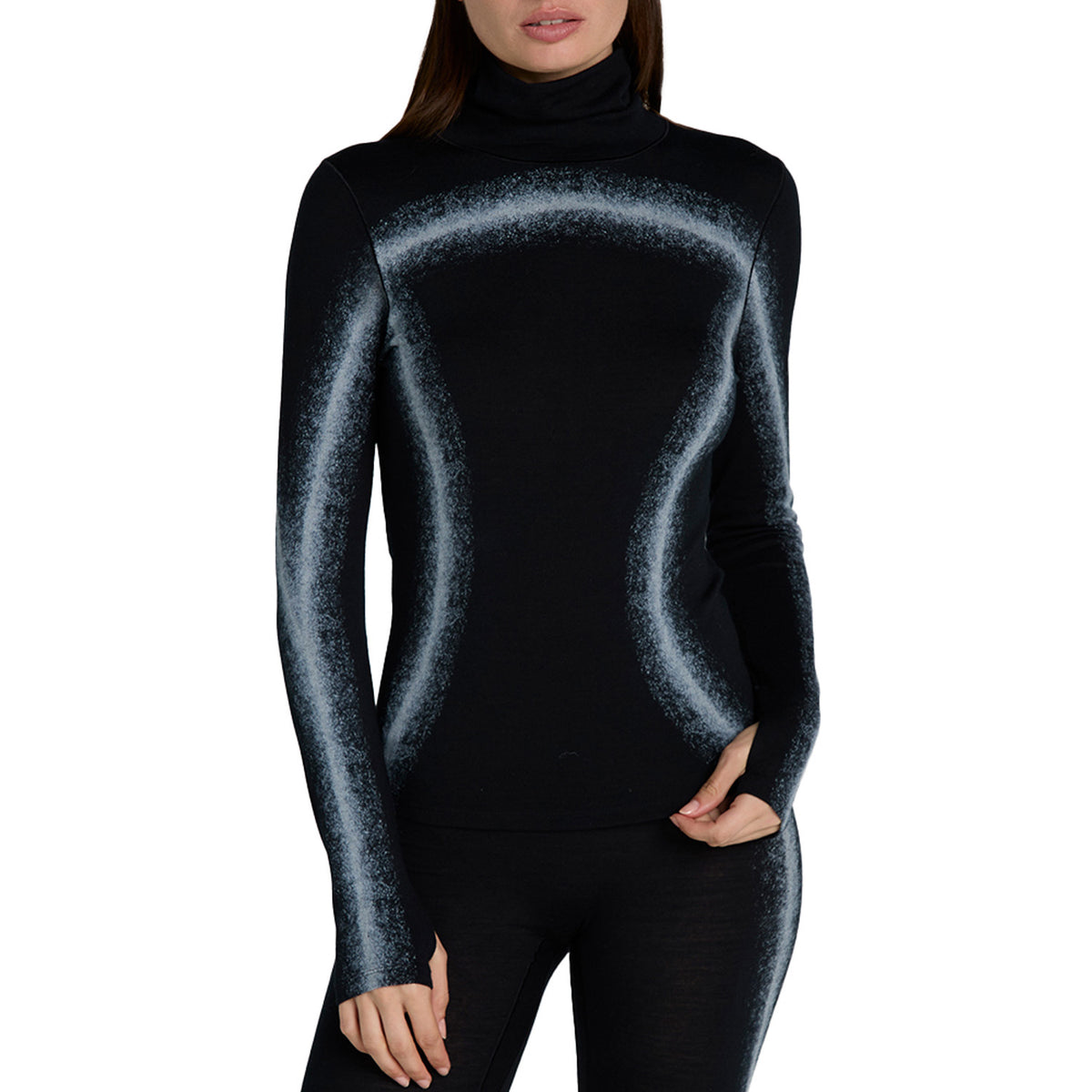 SENIQ Warmup Merino Baselayer Turtleneck - Women's Noir
