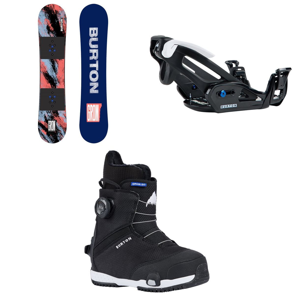 Burton Grom Camber Snowboard + Step On Grom Snowboard Bindings + Step On Grom Snowboard Boots - Kids' 2027