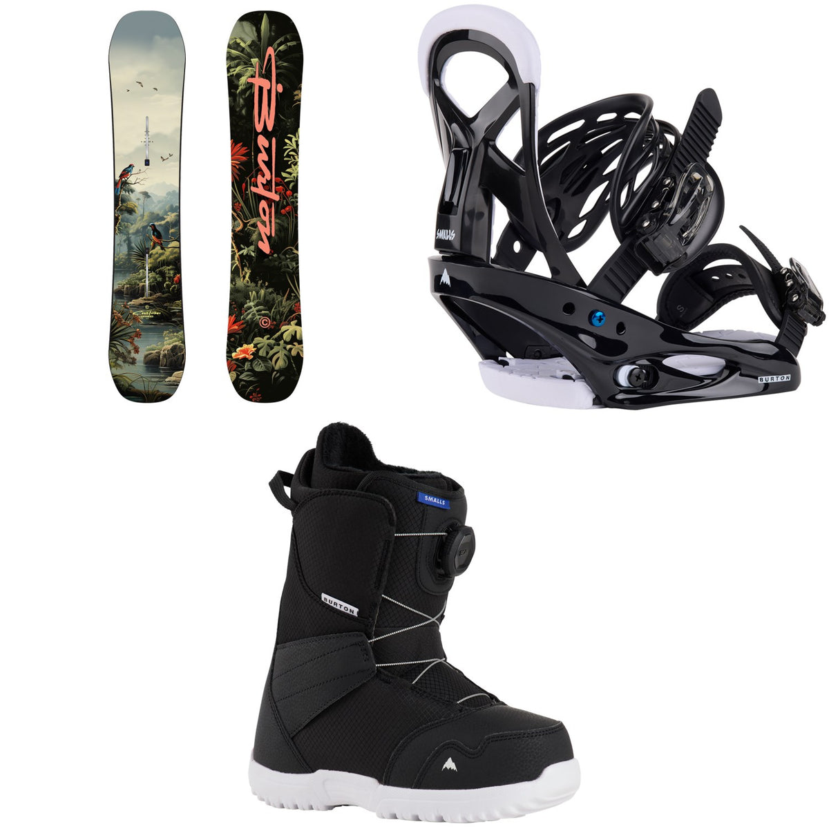 Burton Custom Smalls Snowboard + Smalls Snowboard Bindings + Smalls BOA Snowboard Boots - Kids' 2027