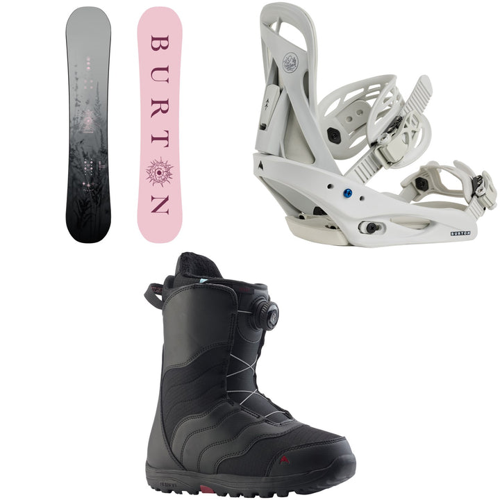 Burton Cultivator Snowboard + Citizen Snowboard Bindings + Mint Boa Snowboard Boots - Women's 2027