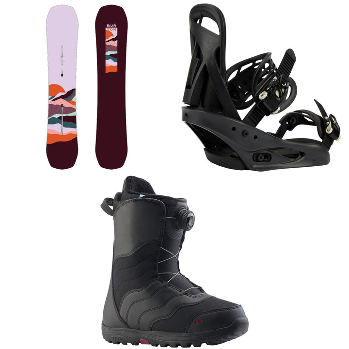 Burton Spellbinder Snowboard + Citizen Snowboard Bindings + Mint Boa Snowboard Boots - Women's 2027