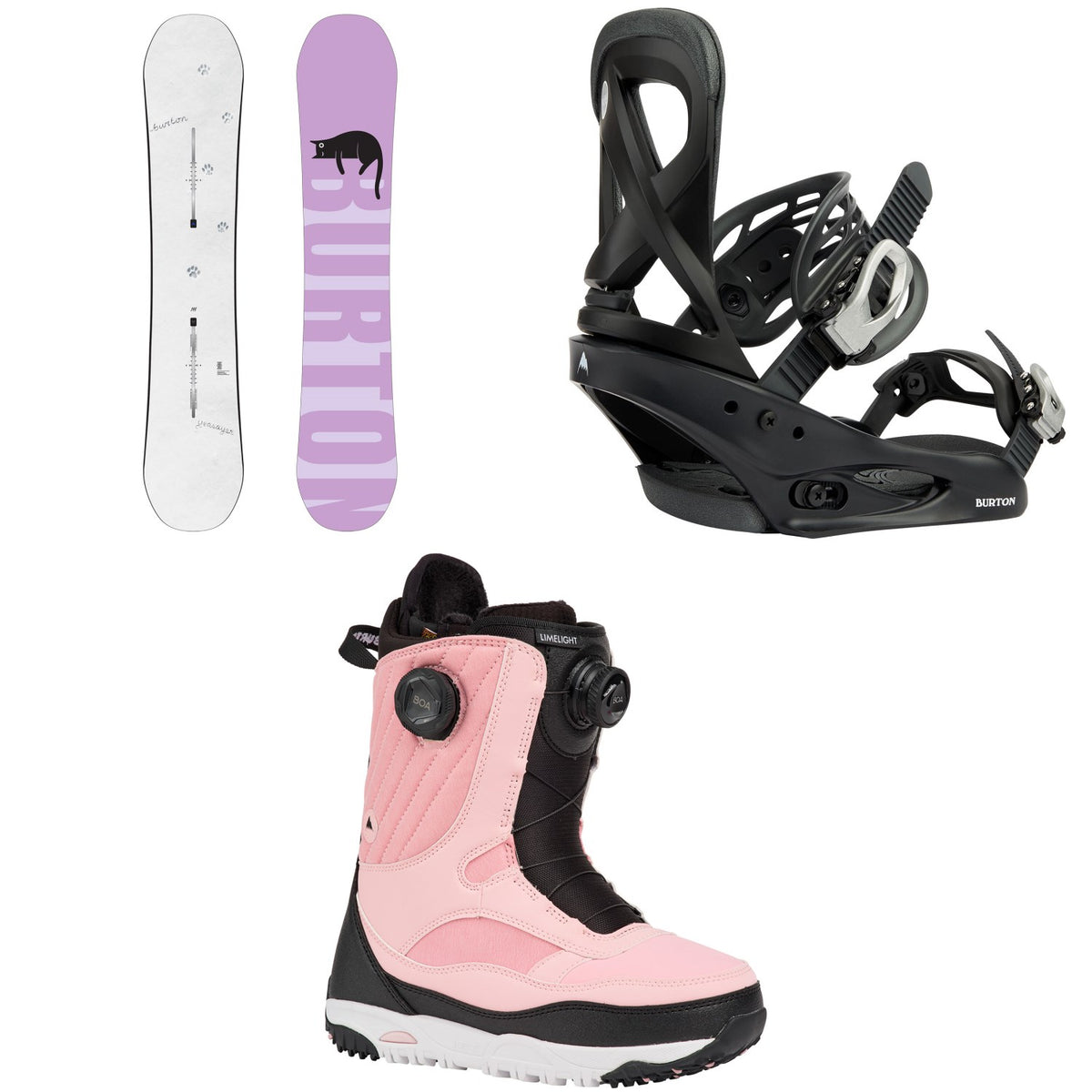 Burton Yeasayer Flying V Snowboard + Scribe Snowboard Bindings + Limelight Boa Snowboard Boots - Women's 2027