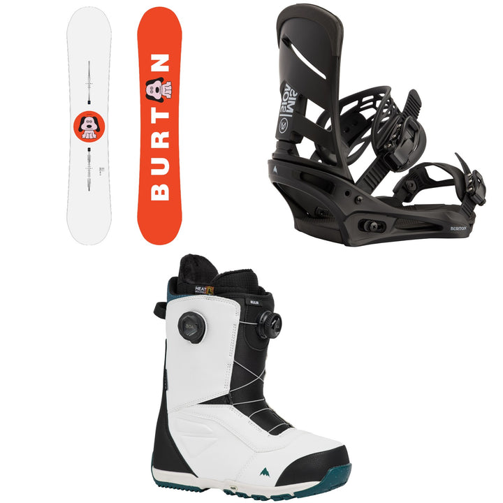 Burton Process Flying V Snowboard + Mission Snowboard Bindings +  Ruler Boa Snowboard Boots 2027