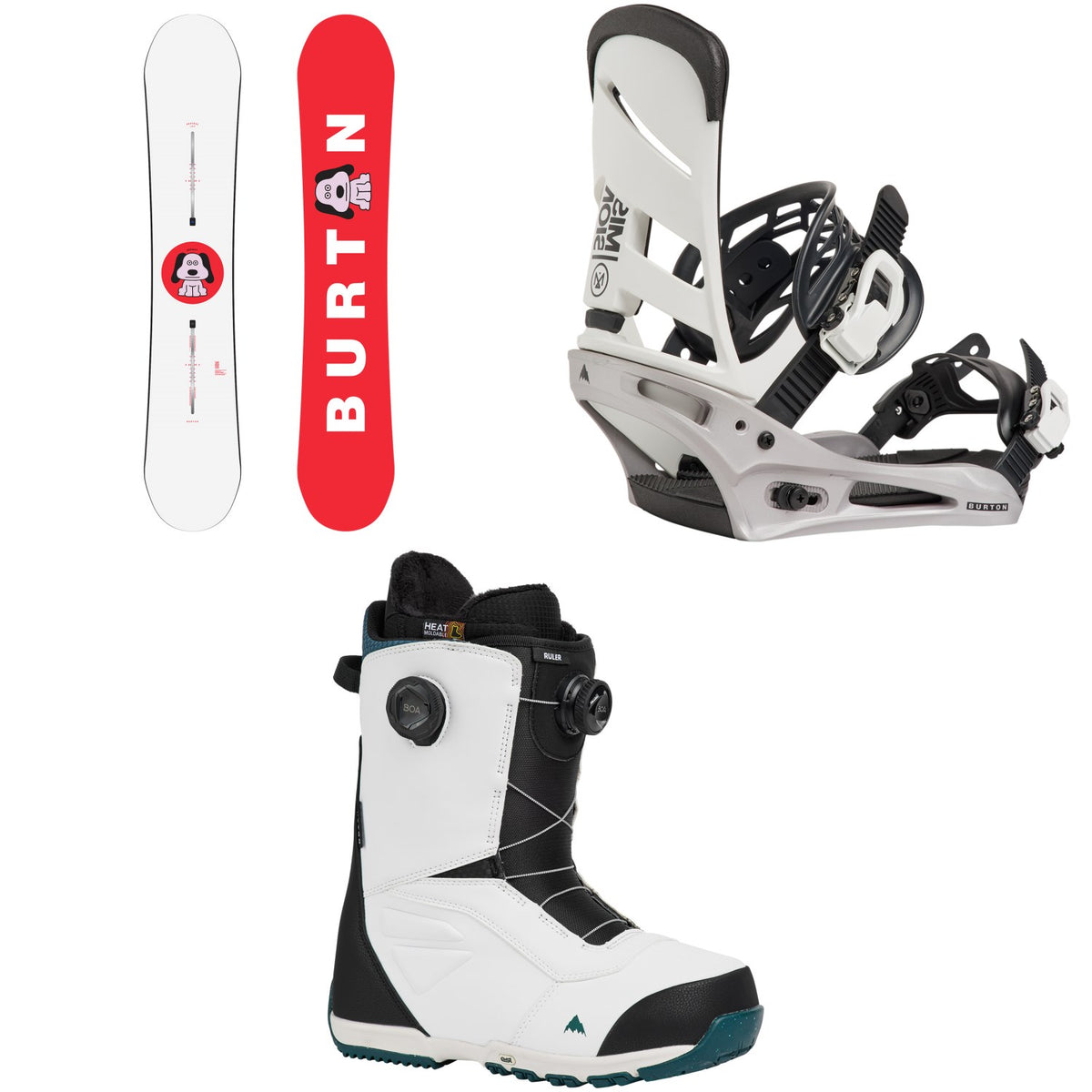 Burton Process Snowboard + Mission Snowboard Bindings + Ruler Boa Snowboard Boots 2027
