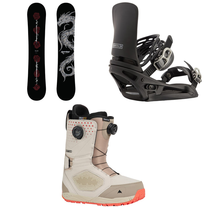 Burton Blossom Snowboard + Cartel X EST Snowboard Bindings + Photon Boa Snowboard Boots 2027