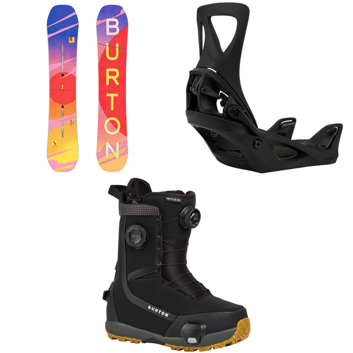 Burton Feelgood Snowboard + Step On Snowboard Bindings + Highshot Plus Step On Snowboard Boots - Women's 2027