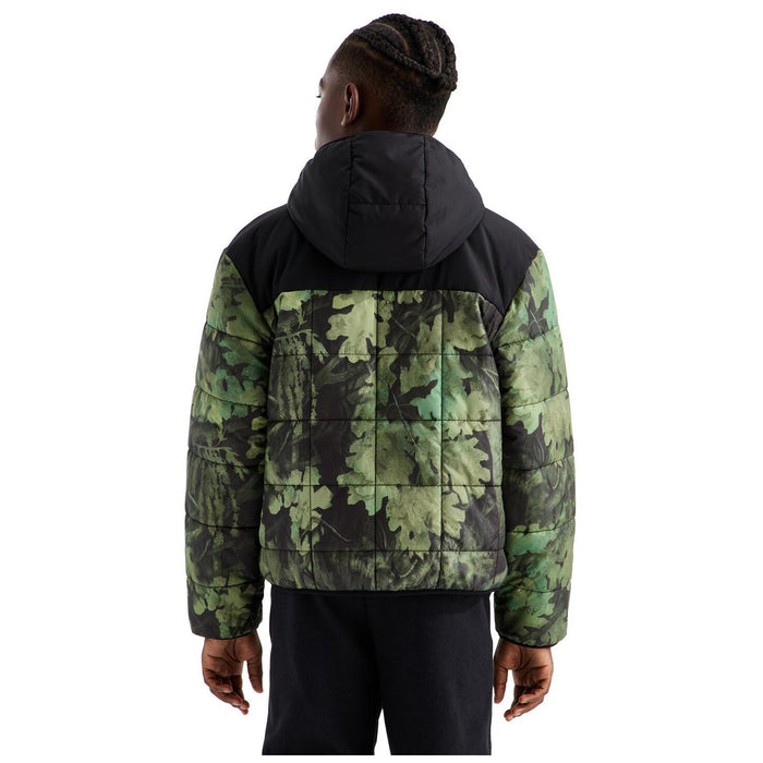 The North Face Reversible Shasta Full Zip Hooded Print Jacket - Boys' New Taupe Green Yosemite Oak Print