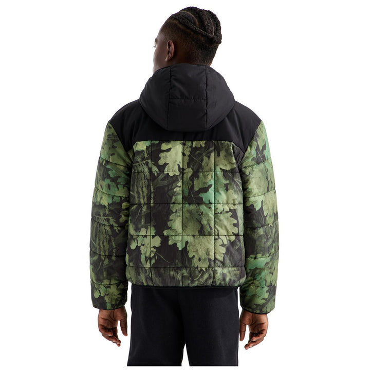 The North Face Reversible Shasta Full Zip Hooded Print Jacket - Boys' New Taupe Green Yosemite Oak Print