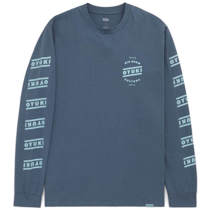 Oyuki BSC Stacked Long-Sleeve T-shirt - Unisex Petrol Blue