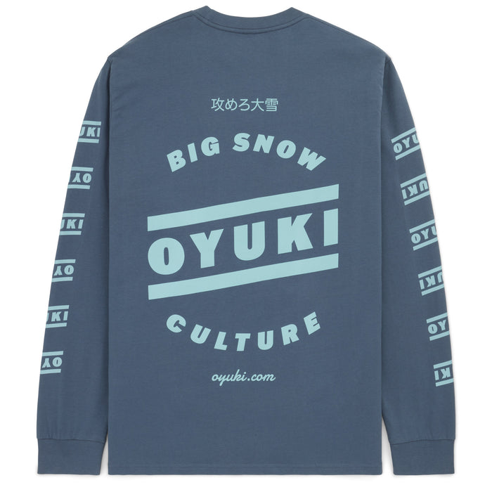 Oyuki BSC Stacked Long-Sleeve T-shirt - Unisex Petrol Blue