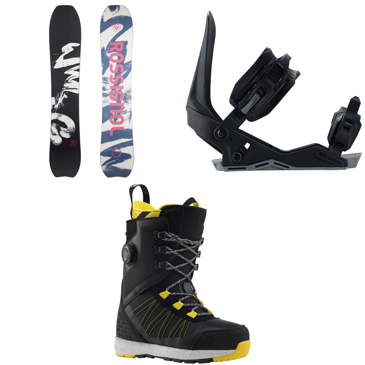 Rossignol WU-JI Snowboard + Works Snowboard Bindings + RS Hybrid Snowboard Boots 2027