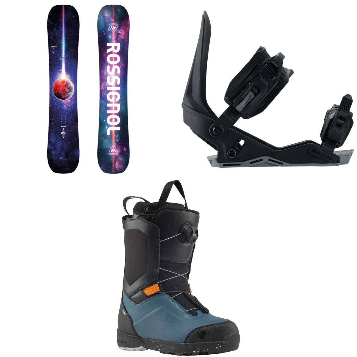 Rossignol Ampage Vol. 2 Snowboard + Works Snowboard Bindings + Crank Boa H4 Snowboard Boots 2027