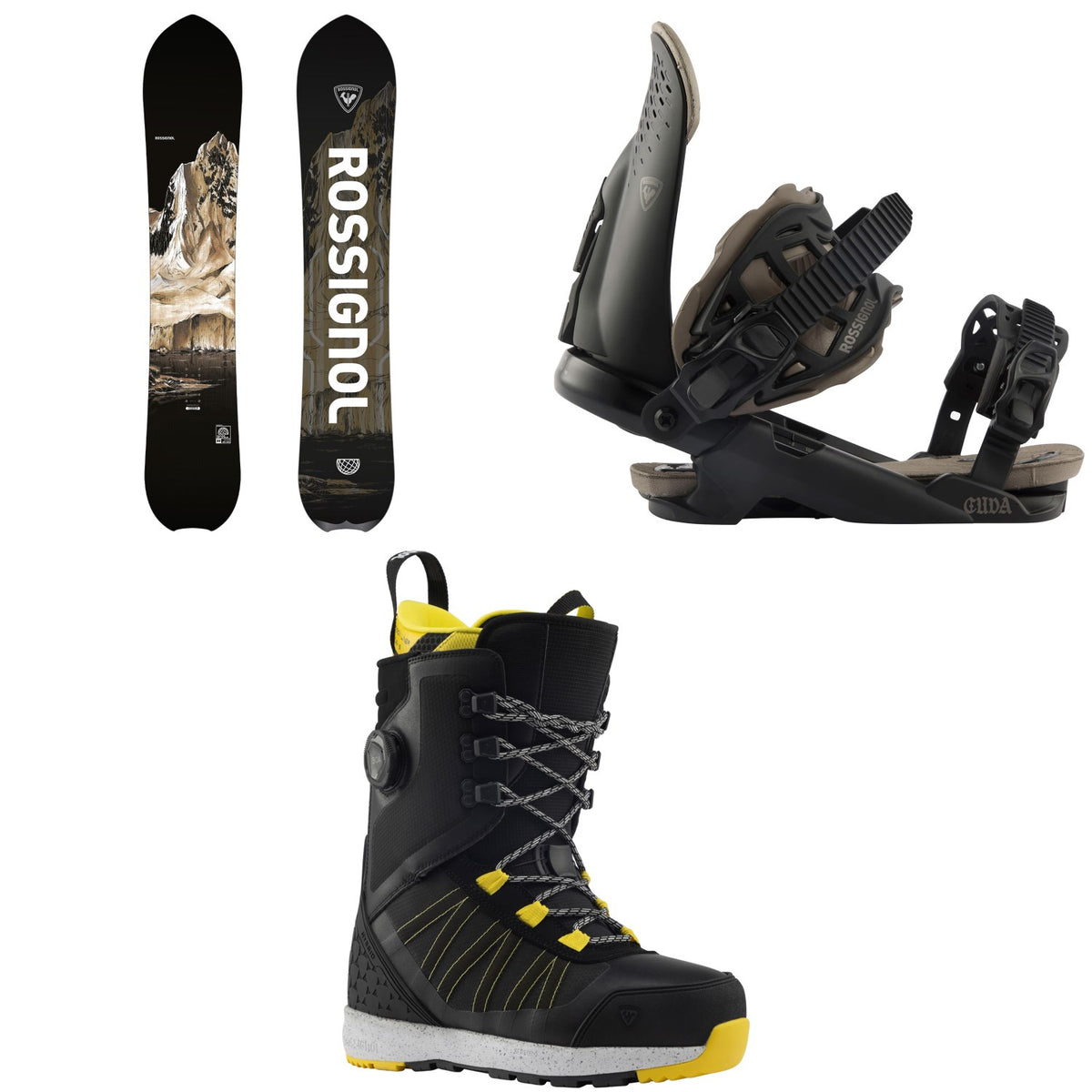 Rossignol XV Snowboard + Cuda Snowboard Bindings + RS Hybrid Snowboard Boots 2027