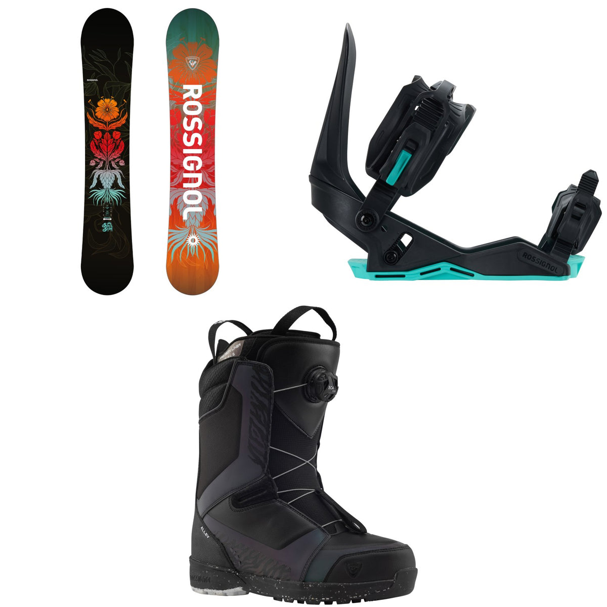 Rossignol Soulside Snowboard + Works Snowboard Bindings + Alley Boa H4 Snowboard Boots - Women's 2027
