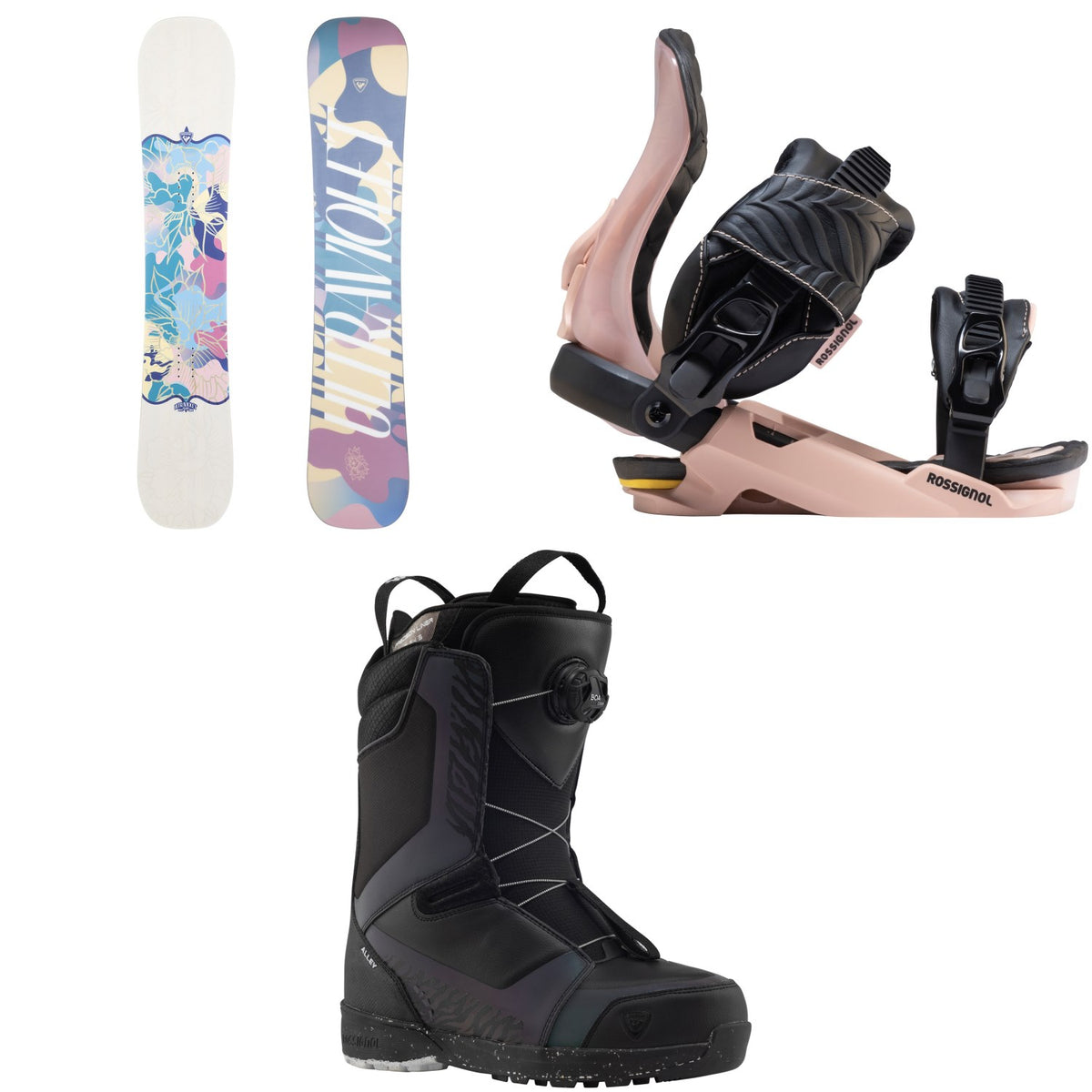 Rossignol Ultraviolet Snowboard + Diva Snowboard Bindings + Alley Boa H4 Snowboard Boots - Women's 2027