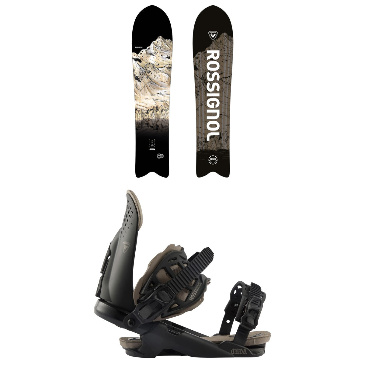Rossignol XV Sushi Snowboard + Cuda Snowboard Bindings 2027