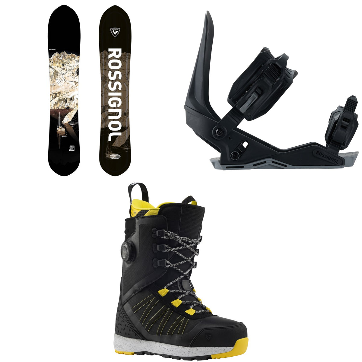 Rossignol XV Slashimi Snowboard + Works Snowboard Bindings + RS Hybrid Snowboard Boots 2027