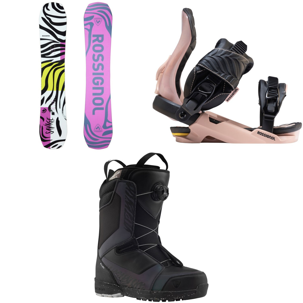 Rossignol Diva Savage Snowboard + Diva Snowboard Bindings + Alley Boa H4 Snowboard Boots - Women's 2027