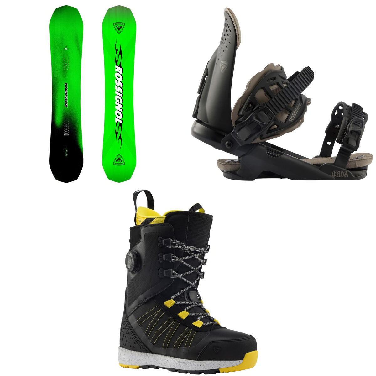 Rossignol Super Revenant Snowboard + Cuda Snowboard Bindings + RS Hybrid Snowboard Boots 2027