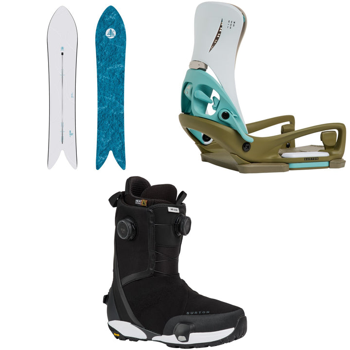 Burton Family Tree Smooth Operator Snowboard + Step On Genesis EST Snowboard Bindings + Waverange X Step On Snowboard Boots 2027