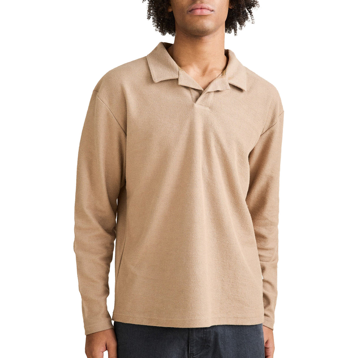 Rhythm Kapu Long-Sleeve Rugby Polo - Men's Incense