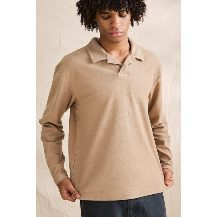 Rhythm Kapu Long-Sleeve Rugby Polo - Men's Incense