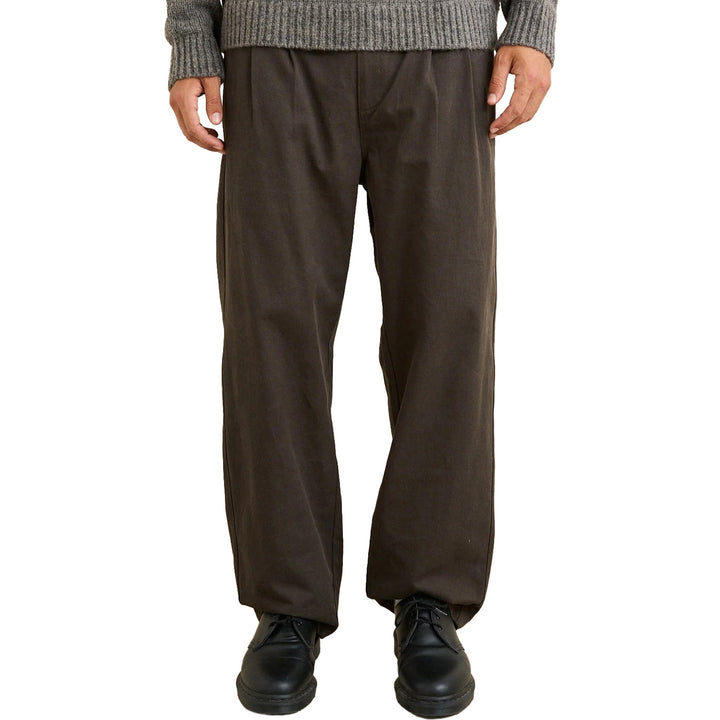 Rhythm Double Pleat Twill Trousers - Men's Vintage Black