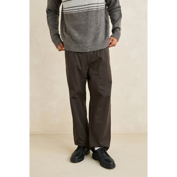 Rhythm Double Pleat Twill Trousers - Men's Vintage Black