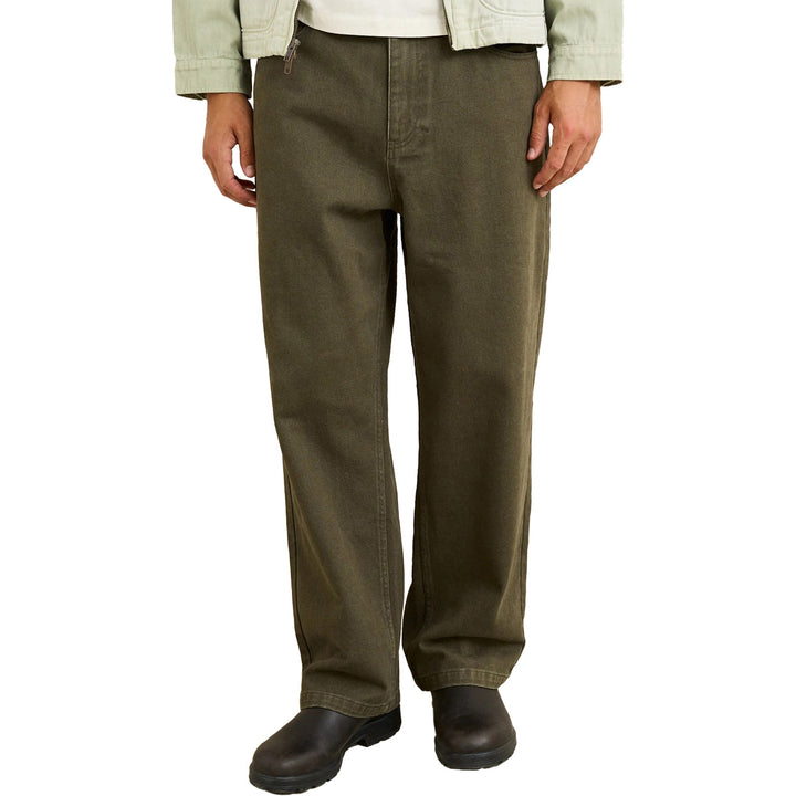 Rhythm Essential Relaxed Straight Jeans - Men's Dark Olive