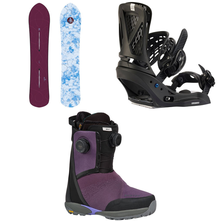 Burton Family Tree Sketch Artist Snowboard + Escapade EST Snowboard Bindings + Waverange X Snowboard Boots - Women's 2027