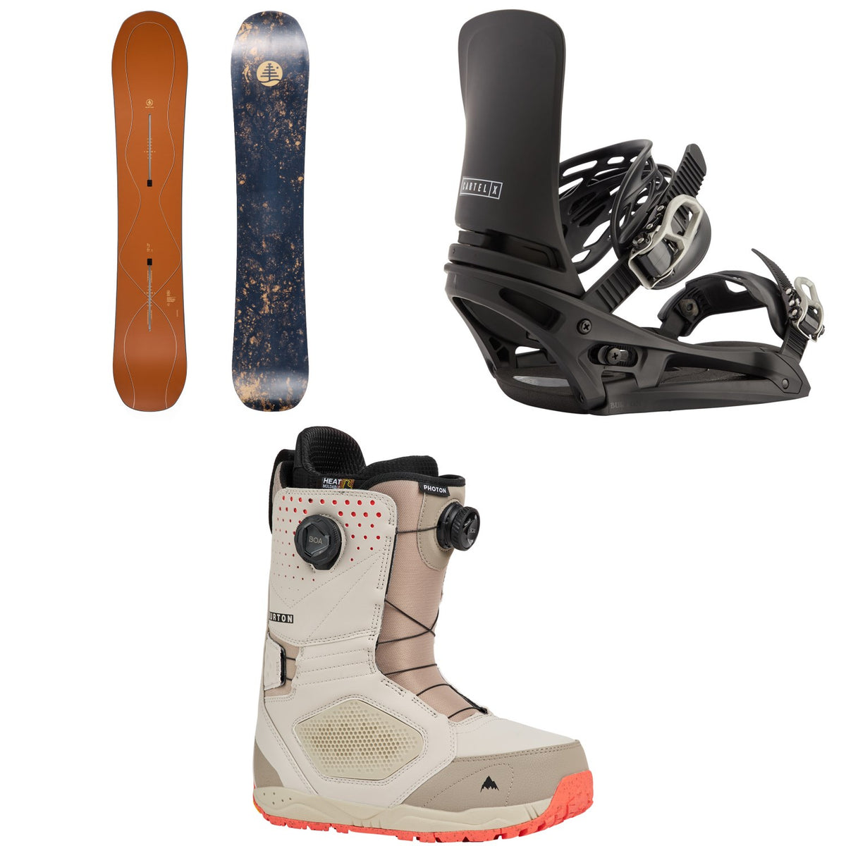 Burton Family Tree Time Thief Snowboard + Cartel X EST Snowboard Bindings + Photon Boa Snowboard Boots 2027