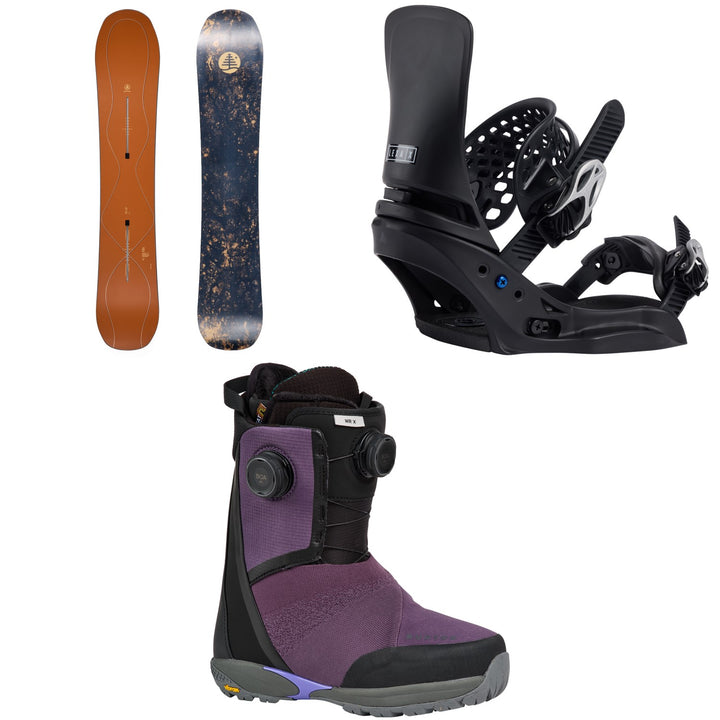 Burton Family Tree Time Thief Snowboard + Lexa X EST Snowboard Bindings + Waverange X Snowboard Boots - Women's 2027