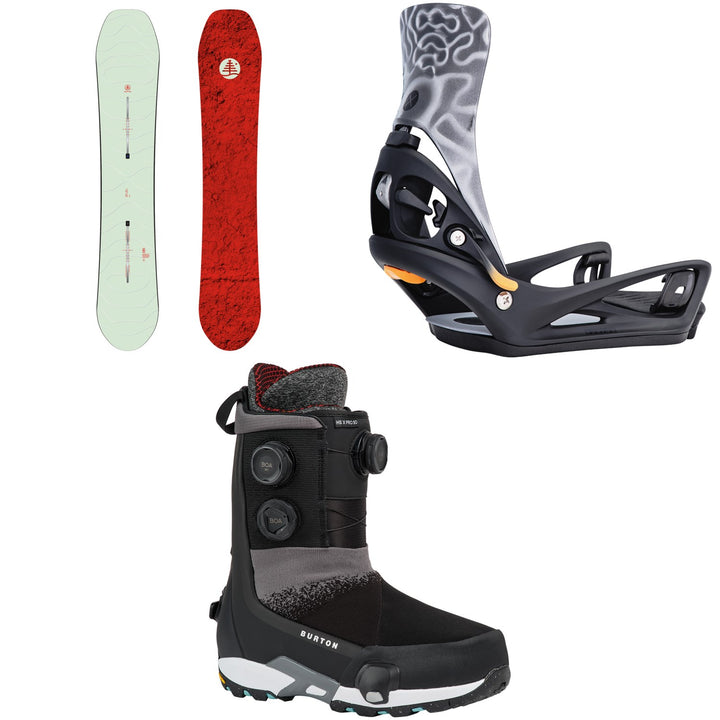 Burton Family Tree High Fidelity Snowboard + Step On X Snowboard Bindings + Highshot X Pro Step On Snowboard Boots 2027