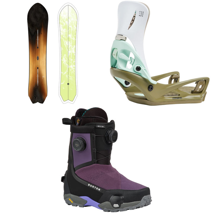 Burton Fish 3D Flat Top Snowboard + Step On Escapade Snowboard Bindings + Highshot X Step On Snowboard Boots - Women's 2027