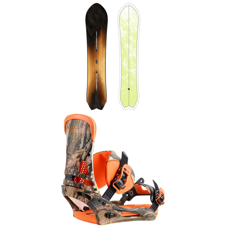 Burton Fish 3D Flat Top Snowboard + Malavita X Snowboard Binding 2027