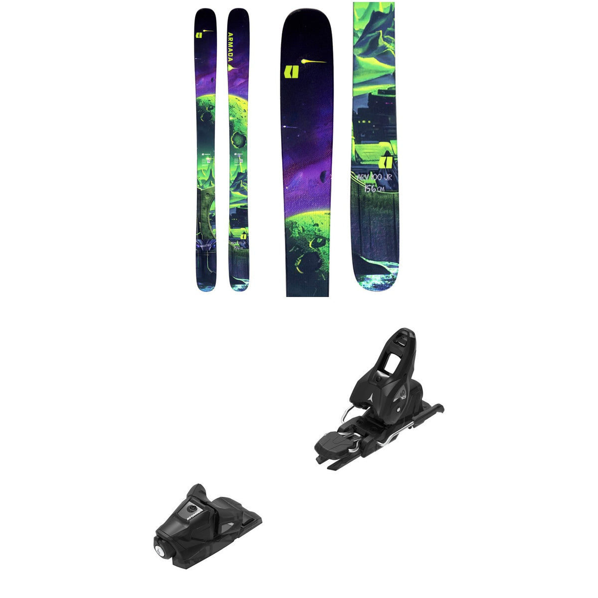 Armada ARV 100 Jr Skis - Kids' + Atomic Stage 10 GW Ski Bindings 2027