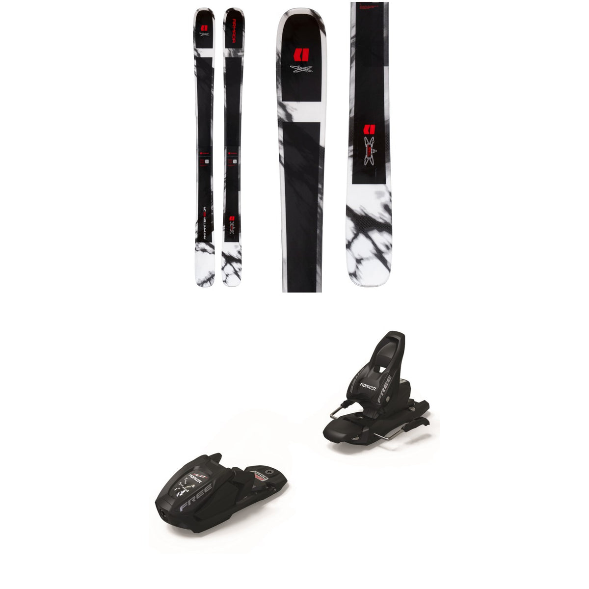 Armada Antimatter 92 Jr Skis - Kids' + Marker Free 7 Ski Bindings - Kids' 2027
