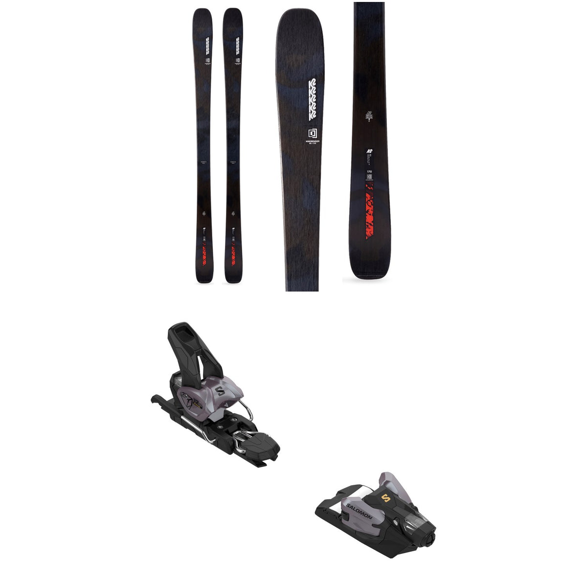 K2 Mindbender 85 Skis + Salomon Strive 12 GW Ski Bindings 2026