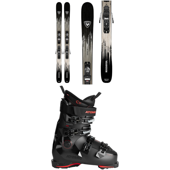 Rossignol Sender Free 90 Skis + Xpress 10 Bindings + Atomic Hawx Prime 100 Ski Boots