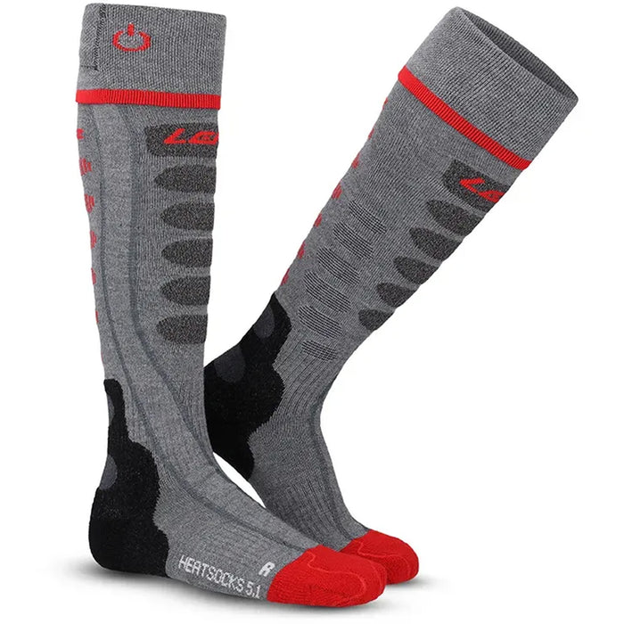 Lenz Heat 5.1 Slim Fit Socks Grey/Red