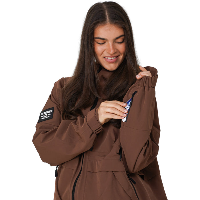 Notice The Reckless Mudstone 3-Layer Outer Shell Jacket - Women's Brown